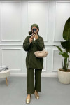 Tie Jacket Set Khaki