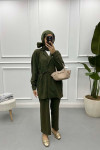 Tie Jacket Set Khaki