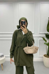 Tie Jacket Set Khaki