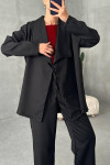 Tied Jacket Set Black