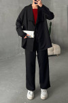 Tied Jacket Set Black