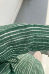 Tie-Up Striped Kimono Emerald Green