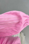 Sare Fashion Tie Button Detailed Shirt Pink