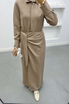 Tied Dress Milk Coffee