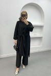 Tied Double Jumpsuit Set Black
