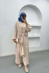Tied Double Jumpsuit Set Stone