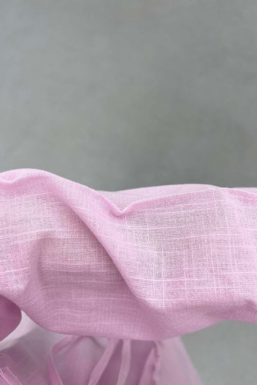 Sare Fashion Tied Linen Kimono Jacket Pink
