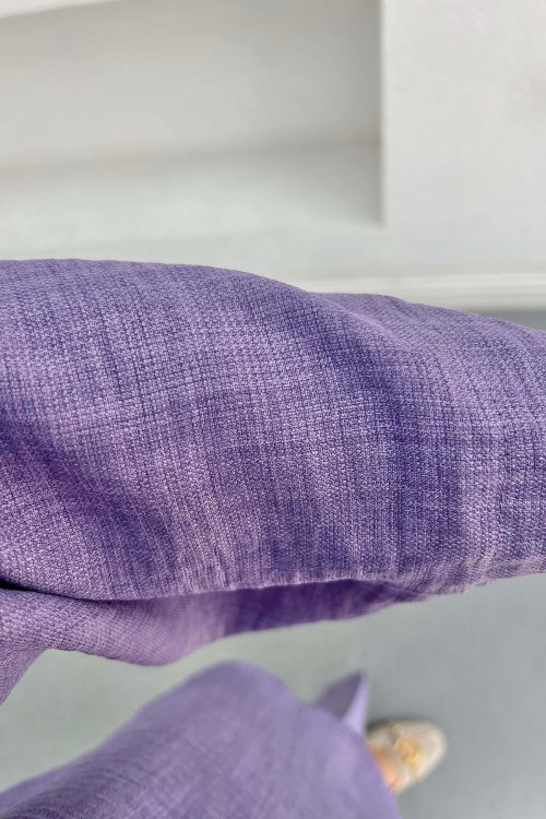 Tied Linen Suit Lilac