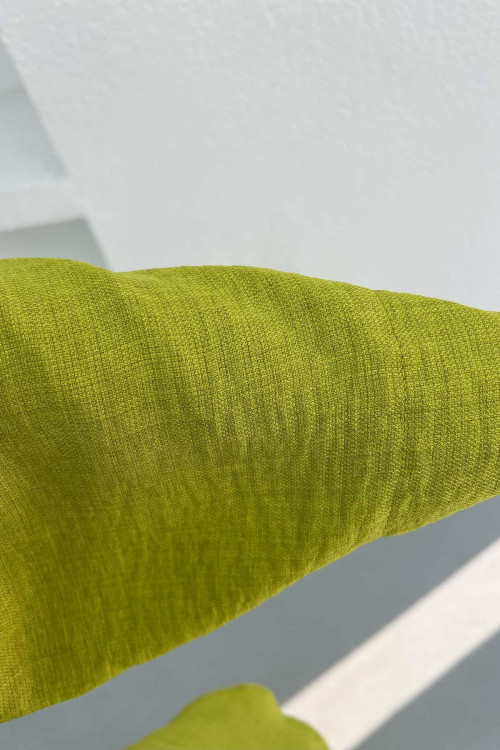 Tied Linen Suit Oil Green