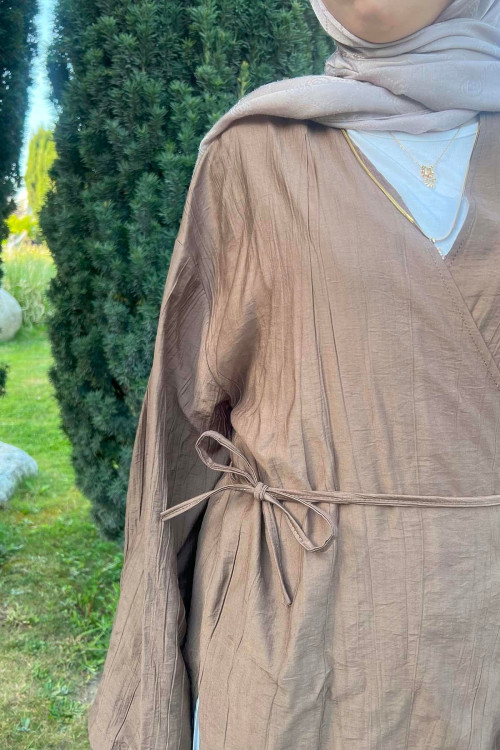 Sare Fashion Tied Kimono Strawberry Set Brown