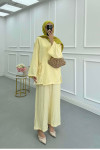 Sare Fashion Tied Kimono Strawberry Suit Yellow