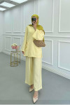 Sare Fashion Tied Kimono Strawberry Suit Yellow