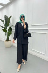 Sare Fashion Tied Kimono Strawberry Set Black