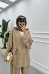 Sare Fashion Tied Kimono Strawberry Set Mink