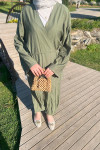 Sare Fashion Tied Kimono Strawberry Set Green