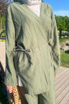 Sare Fashion Tied Kimono Strawberry Set Green
