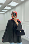 Sare Fashion Tied Kimono Black