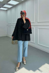 Sare Fashion Tied Kimono Black