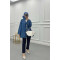 Tied Denim Jacket Navy Blue