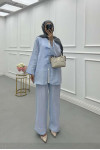 Sare Fashion Tied Muslin Set Baby Blue