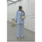 Sare Fashion Tied Muslin Set Baby Blue