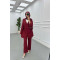Sare Fashion Tied Muslin Set Claret Red