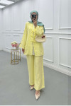 Sare Fashion Tied Muslin Set Yellow