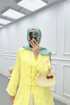 Sare Fashion Tied Muslin Set Yellow