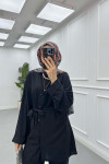 Sare Fashion Tied Muslin Set Black