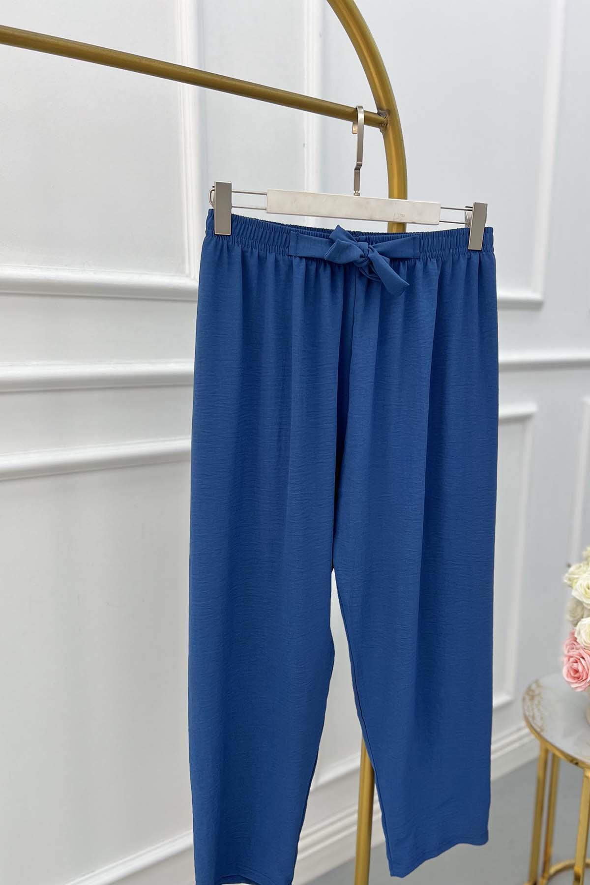 Sare Fashion Tie-Up Trousers Indigo