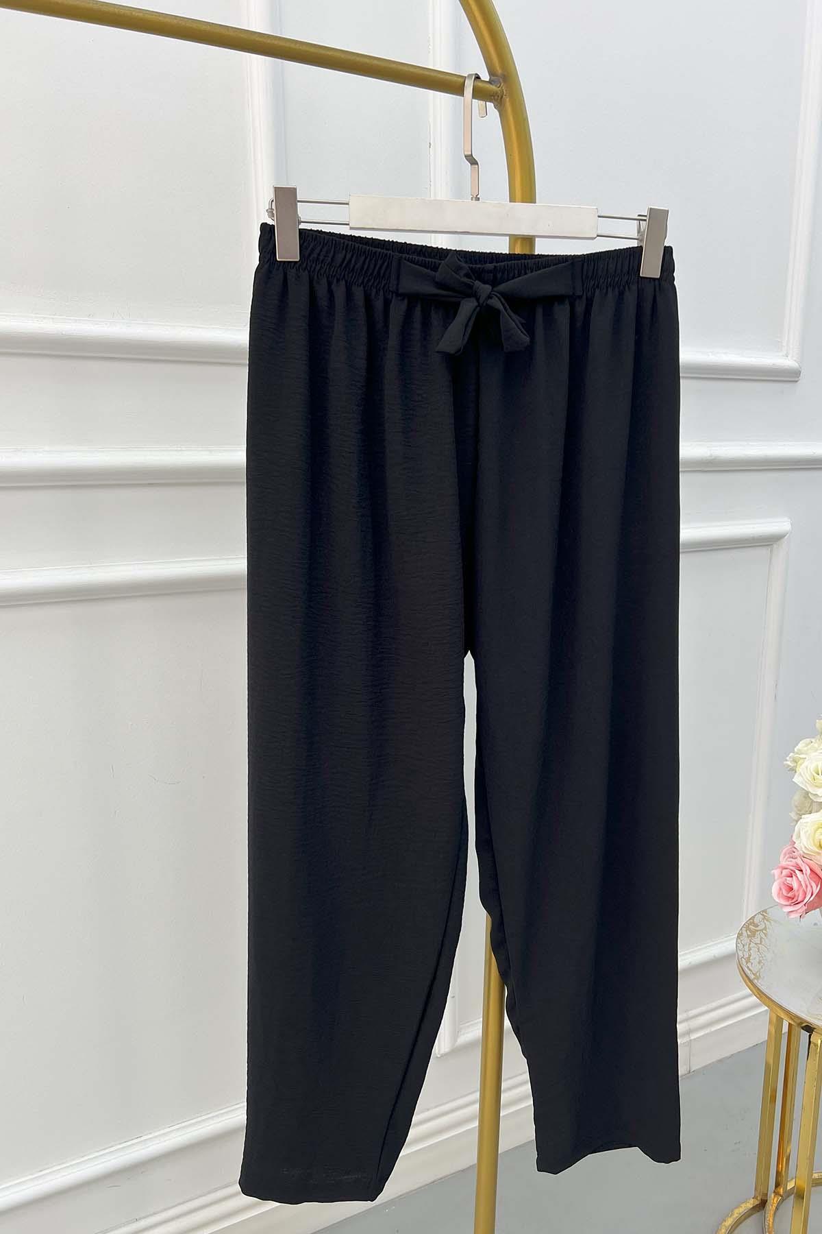 Sare Fashion Tie-Up Trousers Black