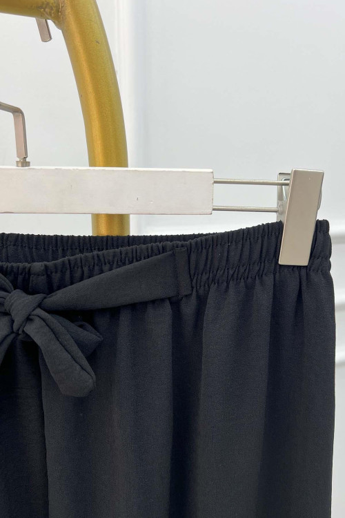 Sare Fashion Tie-Up Trousers Black