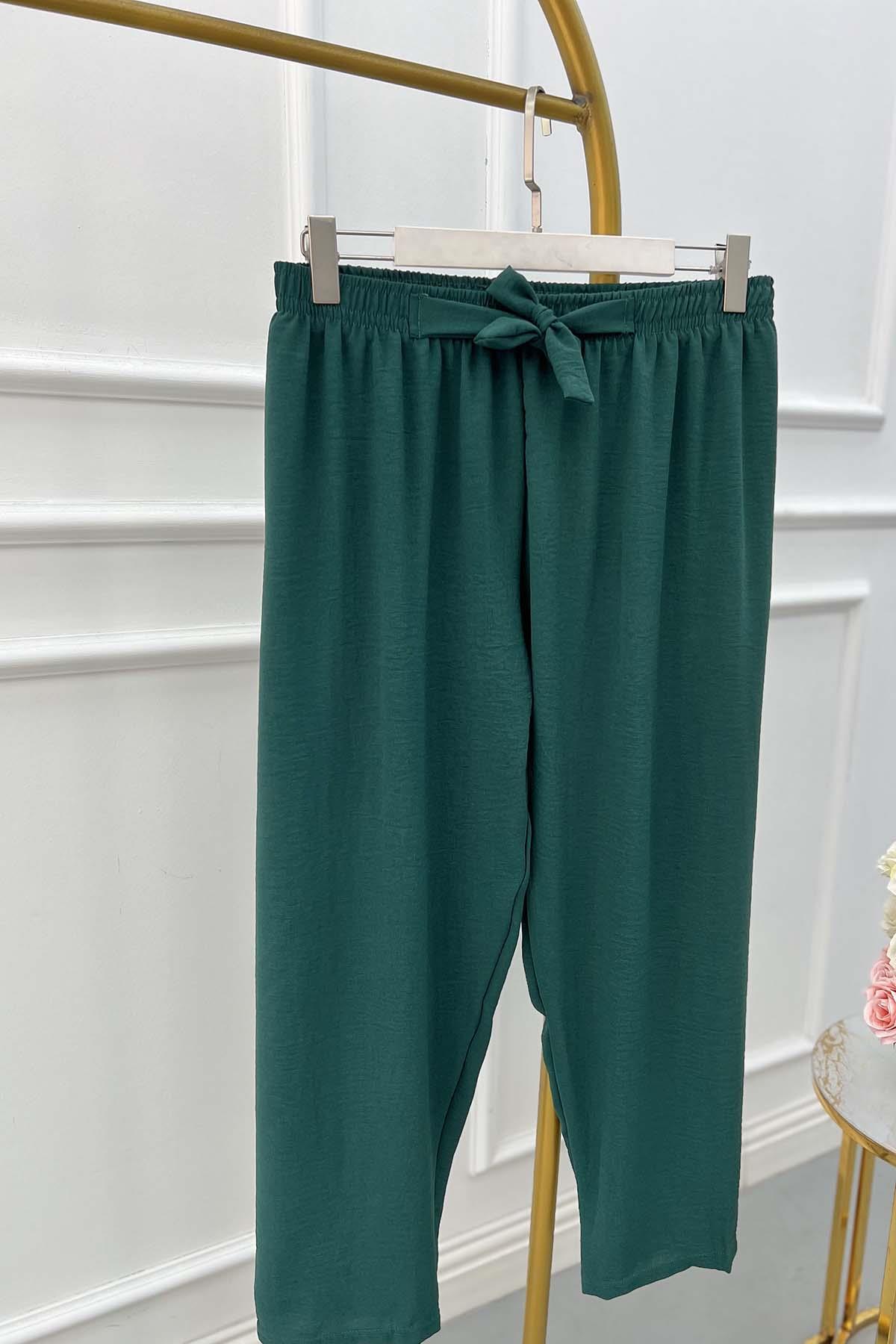 Sare Fashion Tie Trousers Green