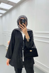 Sare Fashion Tied Viral Kimono Set Black