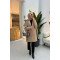 Sare Fashion Herringbone Coat, Coffee with Milk