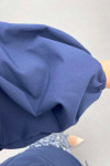Sare Fashion Balloon Sleeve Shirt Navy Blue