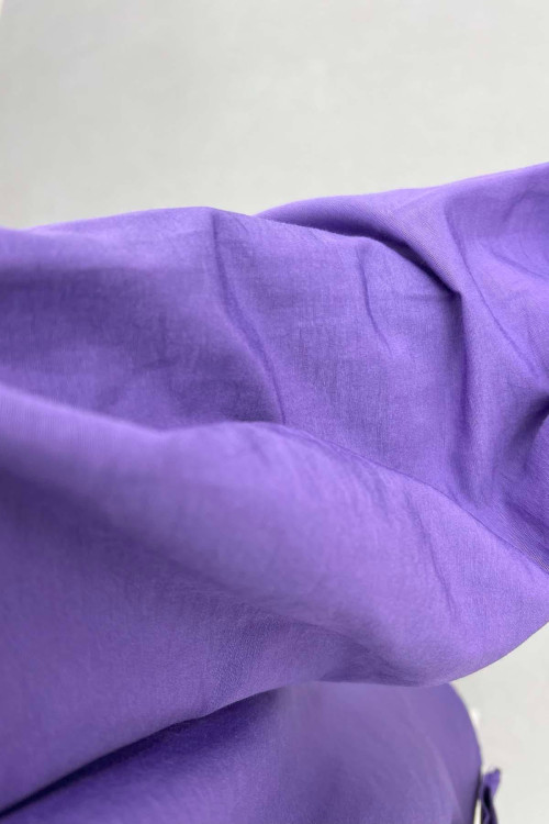 Sare Fashion Balloon Sleeve Shirt Purple
