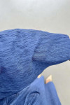 Balloon Sleeve Belted Dress Indigo