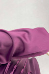 Sare Fashion Balloon Sleeve Belted Dress Plum