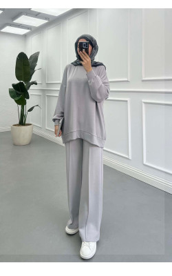 Sare Fashion Basic Oysh Sweatshirt Gri
