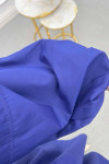 Sare Fashion Baby Collar Balloon Sleeve Tunic Navy Blue