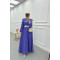 Sare Fashion Baby Collar Belted Dress Purple