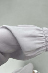 Sare Fashion Waist Pleated Skirt Suit Gray