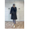 Sare Fashion Waist Gathered Trench Coat Black