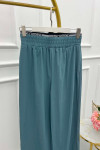 Sare Fashion Waist Detailed Trousers Petrol Blue