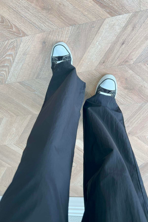 Sare Fashion Waist Detailed Trousers Black
