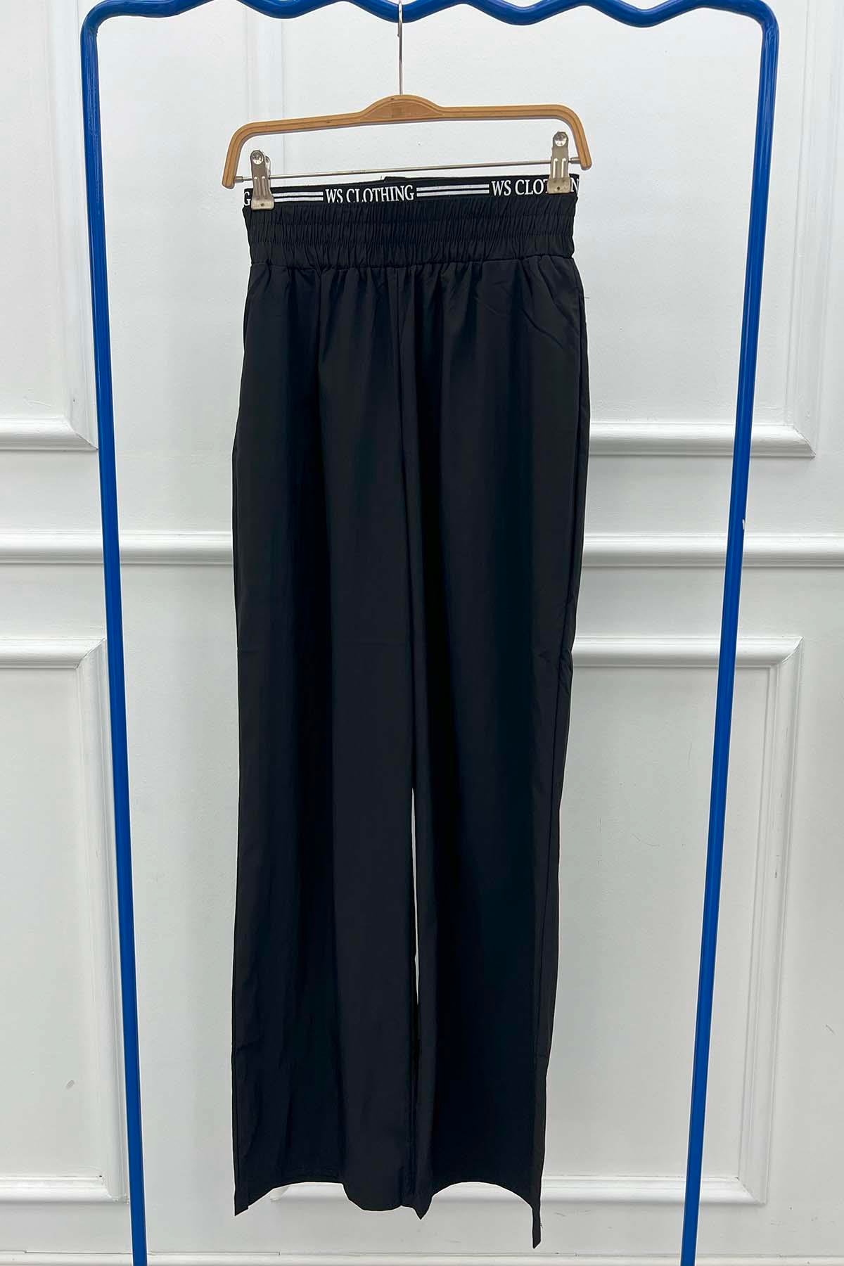 Sare Fashion Waist Detailed Trousers Black