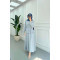 Sare Fashion Waist Detailed Tencel Two Piece Set Baby Blue