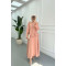 Sare Fashion Waist Detailed Tencel Two Piece Set Powder