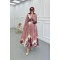 Sare Fashion Waist Tie Skirt Lined Set Red